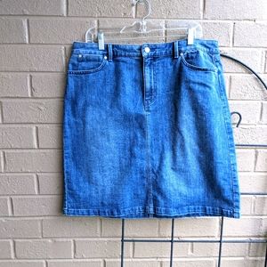 Talbot's Classic Denim Skirt Women's 14